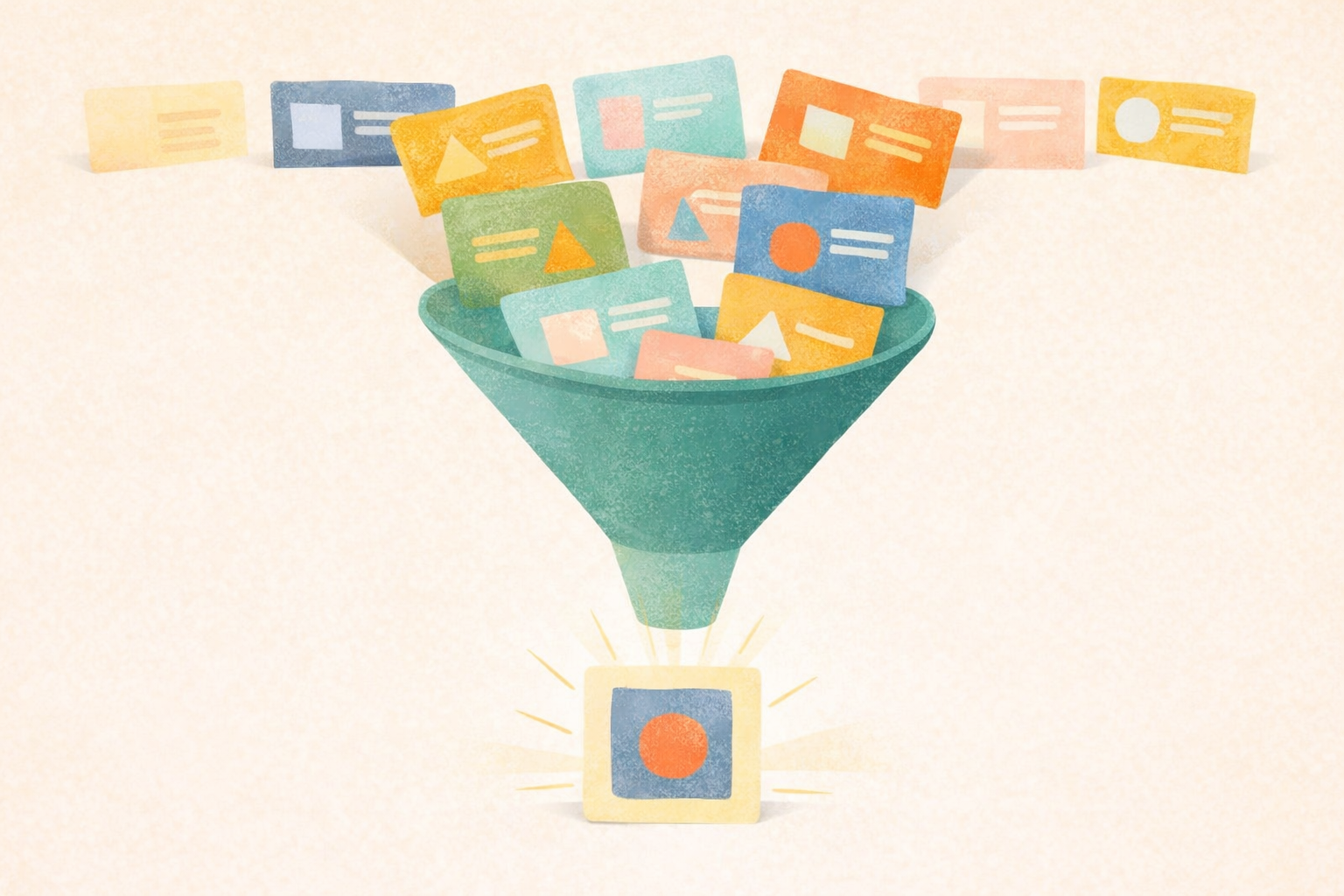 Etsy search filtering and listing match concept
